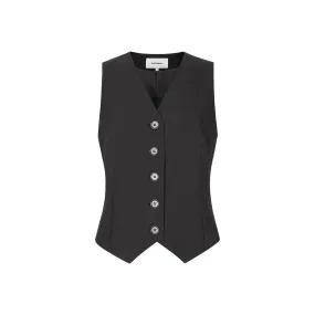 SRHibiscus Waistcoat - Black