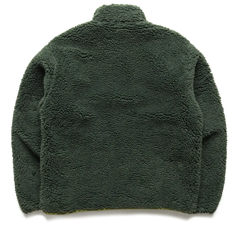 Stussy Sherpa Reversible Jacket - Dark Green