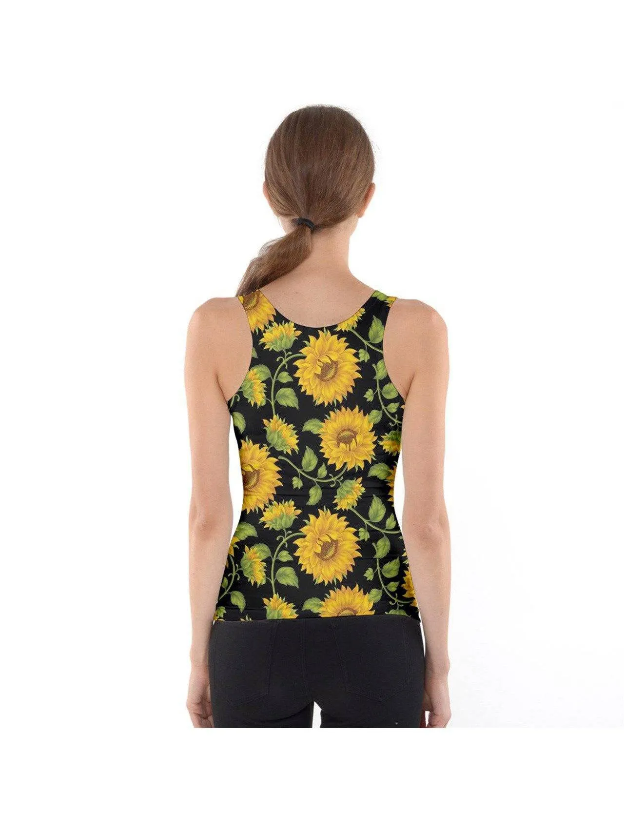 SUNFLOWERS BLACK Tank Top