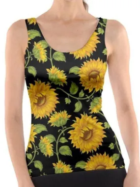 SUNFLOWERS BLACK Tank Top