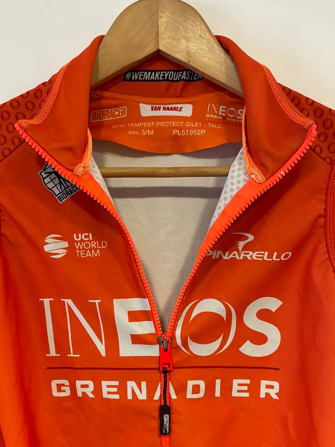 Team Ineos Grenadier | Bioracer Orange Epic Tempest Protect Gilet - Tall - Slightly Used