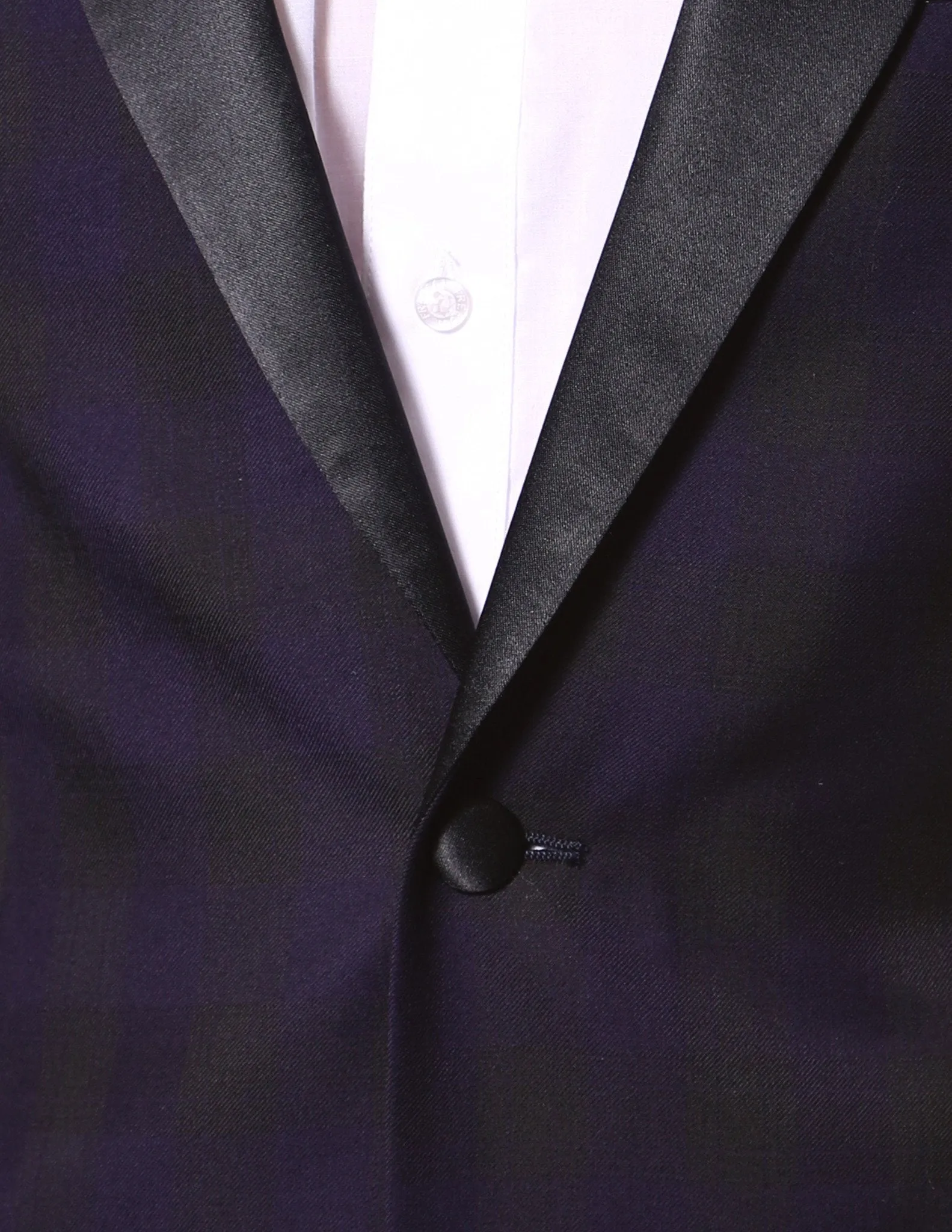 The Astor Purple Plaid Slim Shawl Tuxedo Blazer