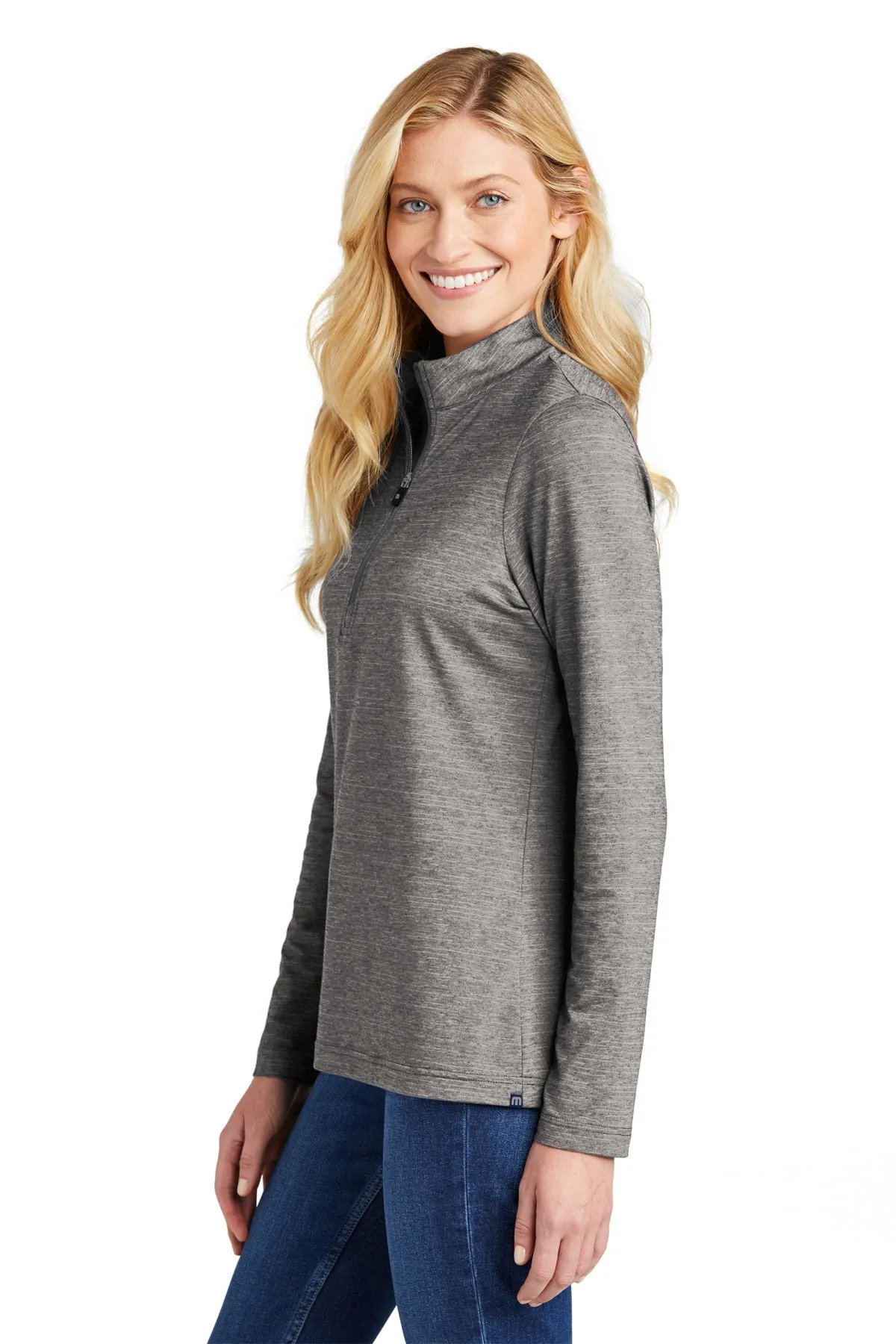 TravisMathew Ladies Crestview 1/4-Zip Grey Heather