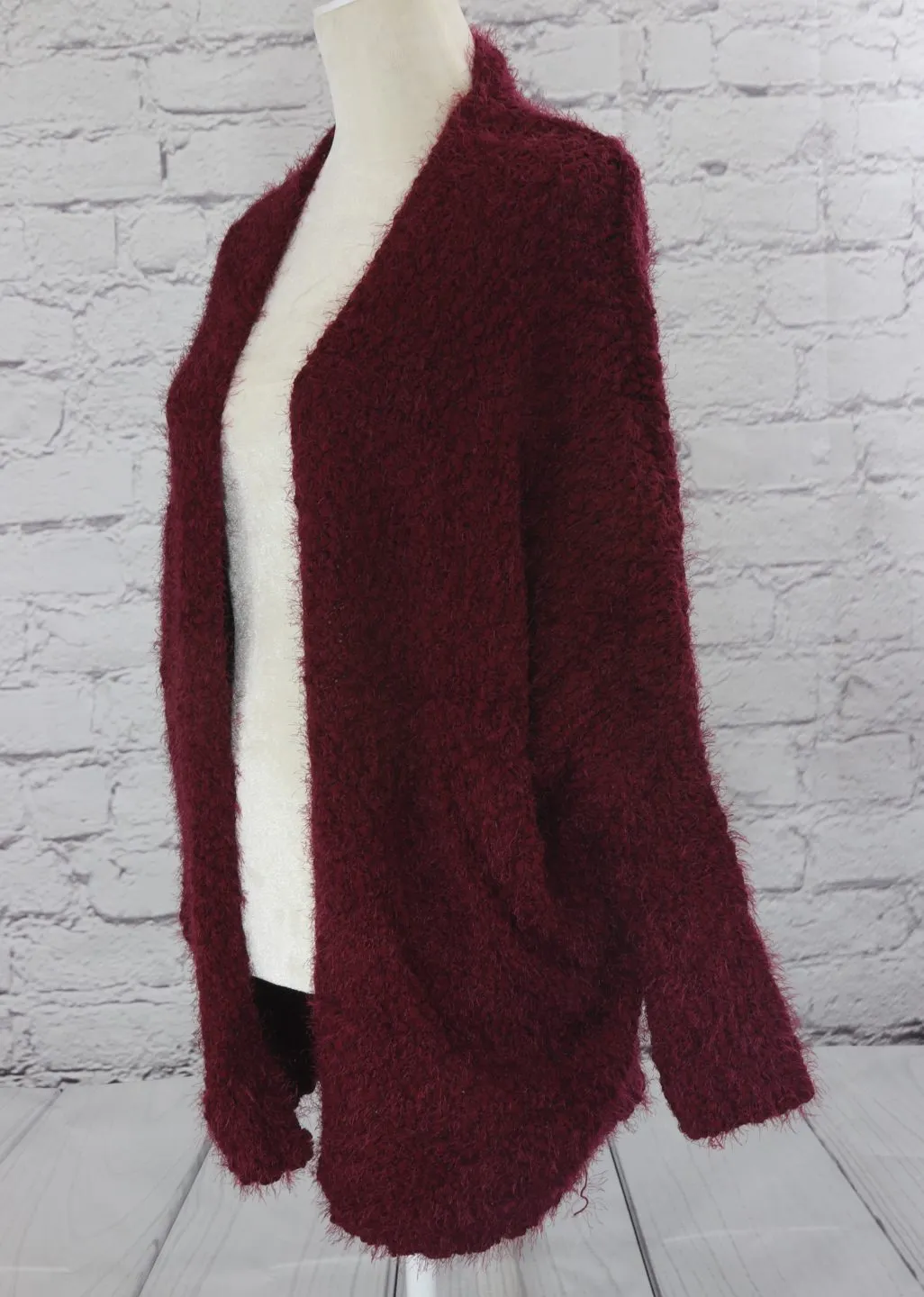 Ultra soft textured crochet sweater jacket