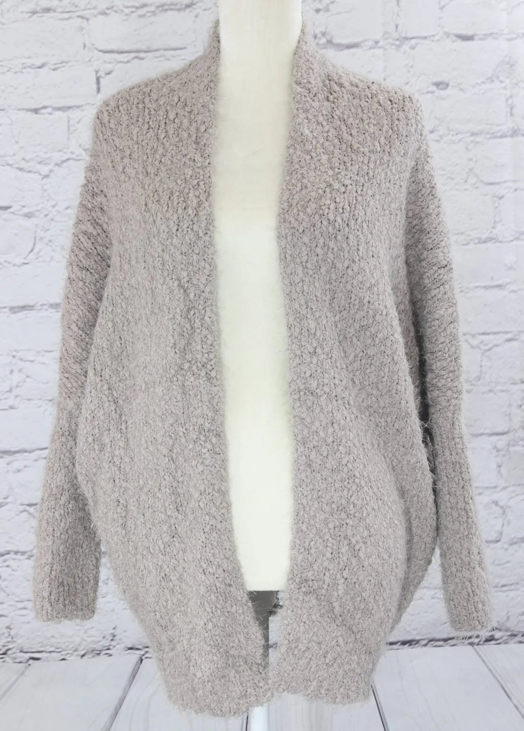 Ultra soft textured crochet sweater jacket