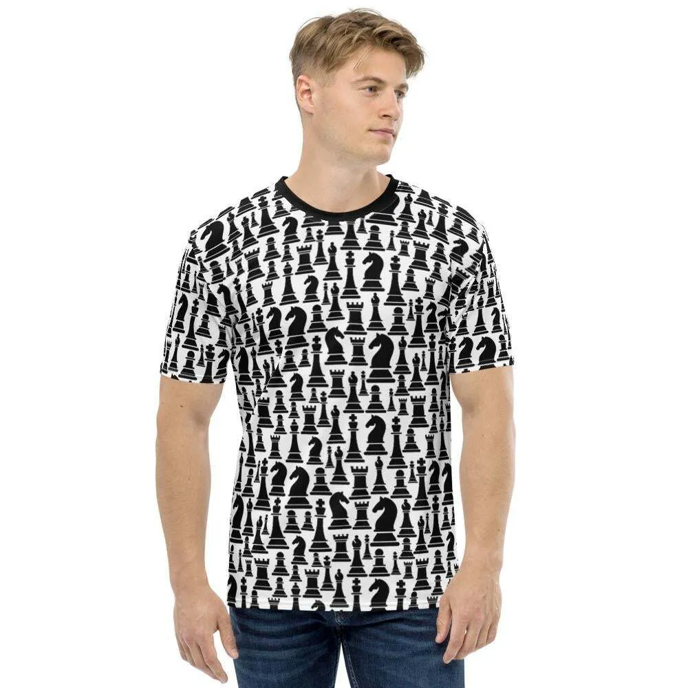 Uniquely You Mens T-shirt - Pullover Black/White - Chess Graphic