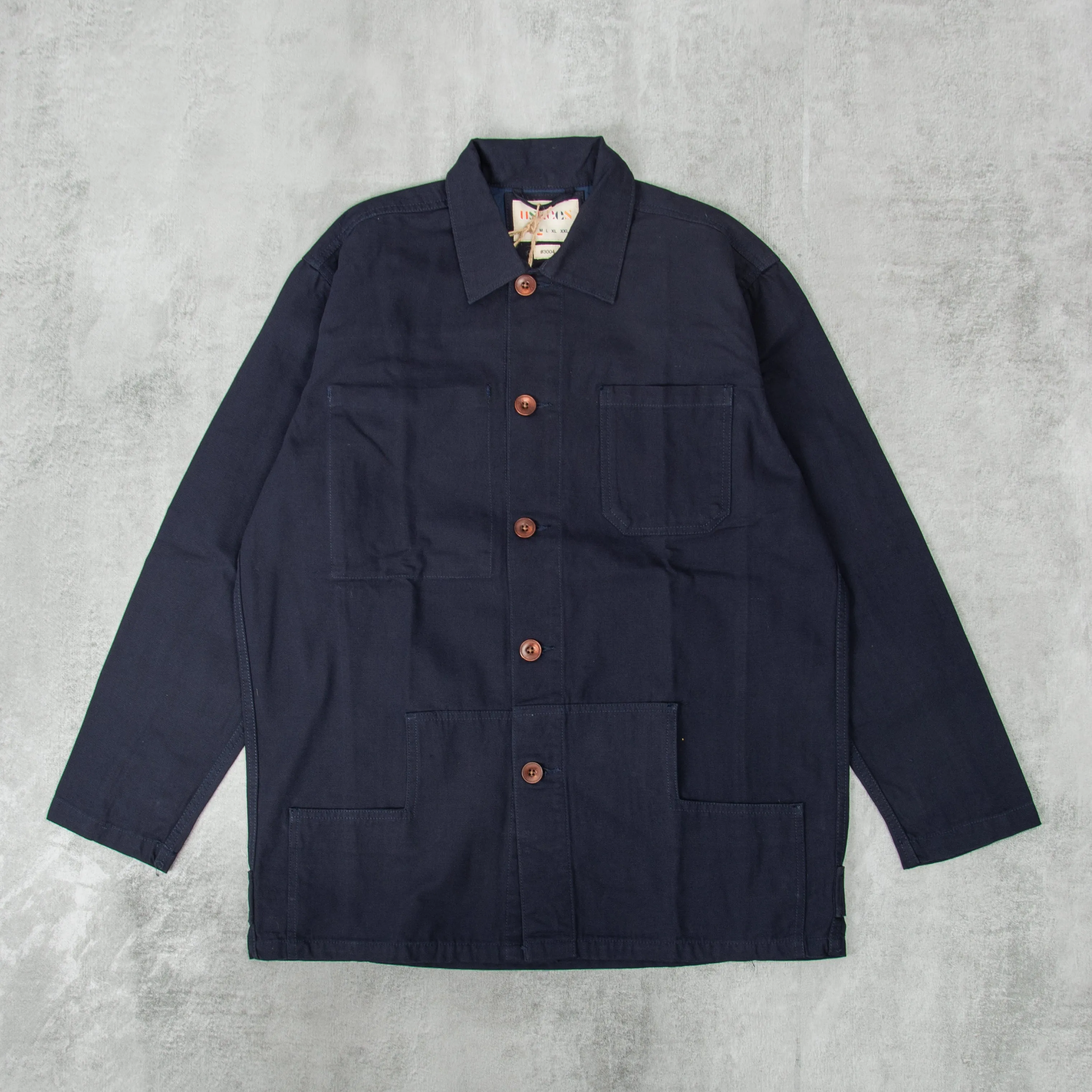 Uskees 3004 Button Jacket - Midnight Blue