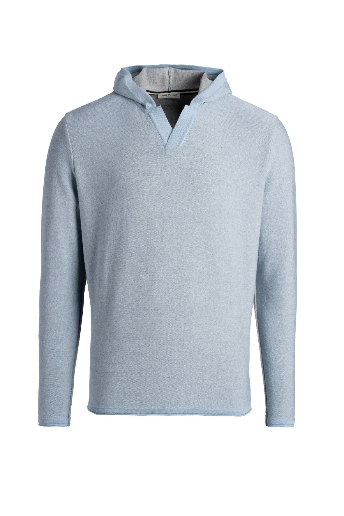 V-neck pullover made of merino wool &amp; cotton, relaxed fit