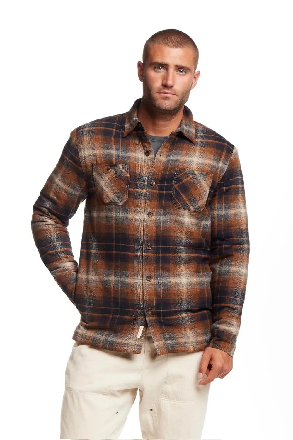 Weatherproof Vintage Sherpa Lined Shirt Jacket for Men in Chili Oil | F245441GK-CHILI OIL