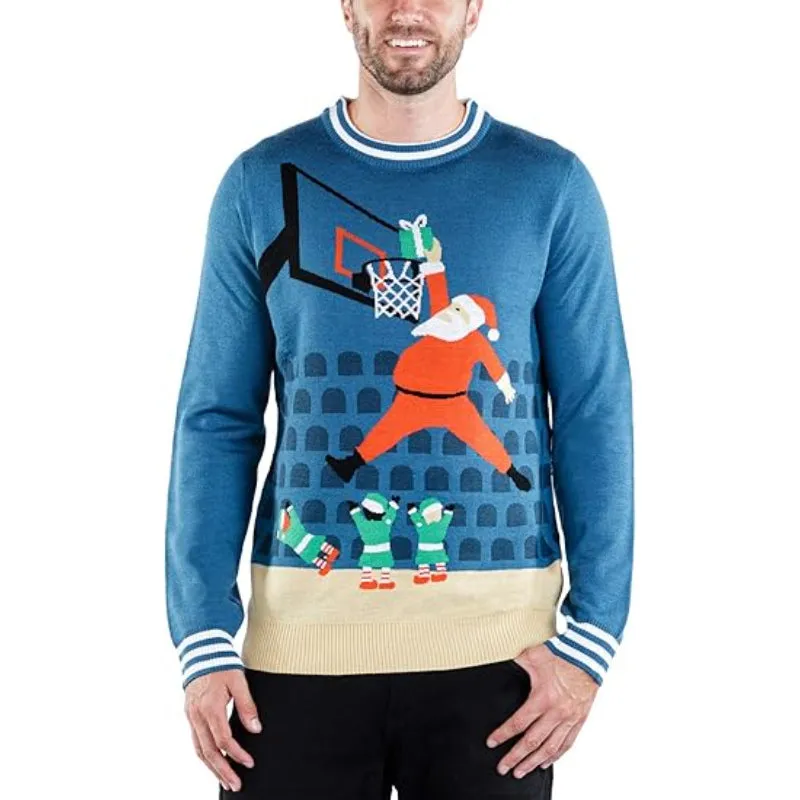 Whimsical and Funny Holiday Pullover Sweater for Christmas Festivities