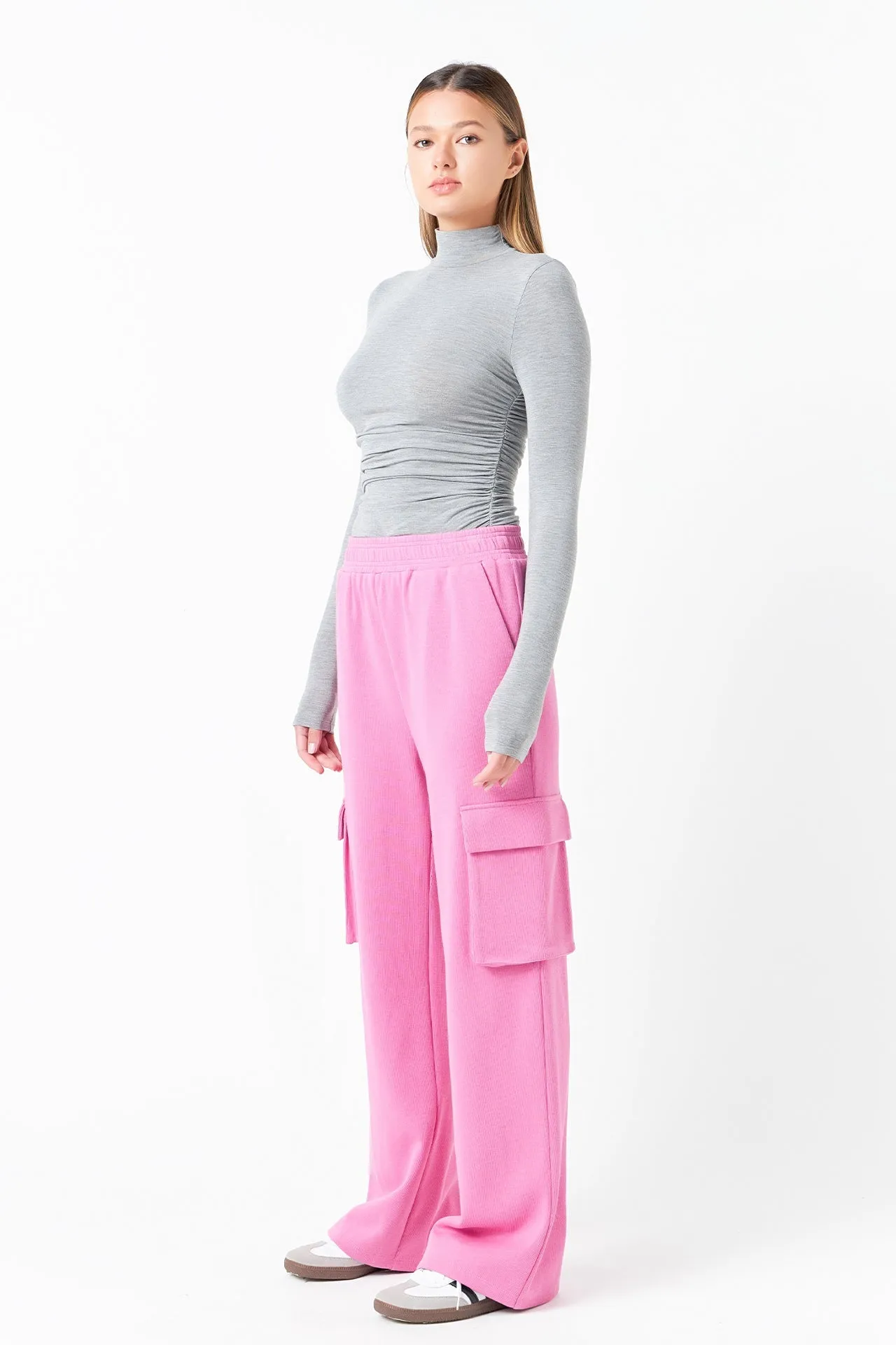 Wide Knit Pants with Pockets