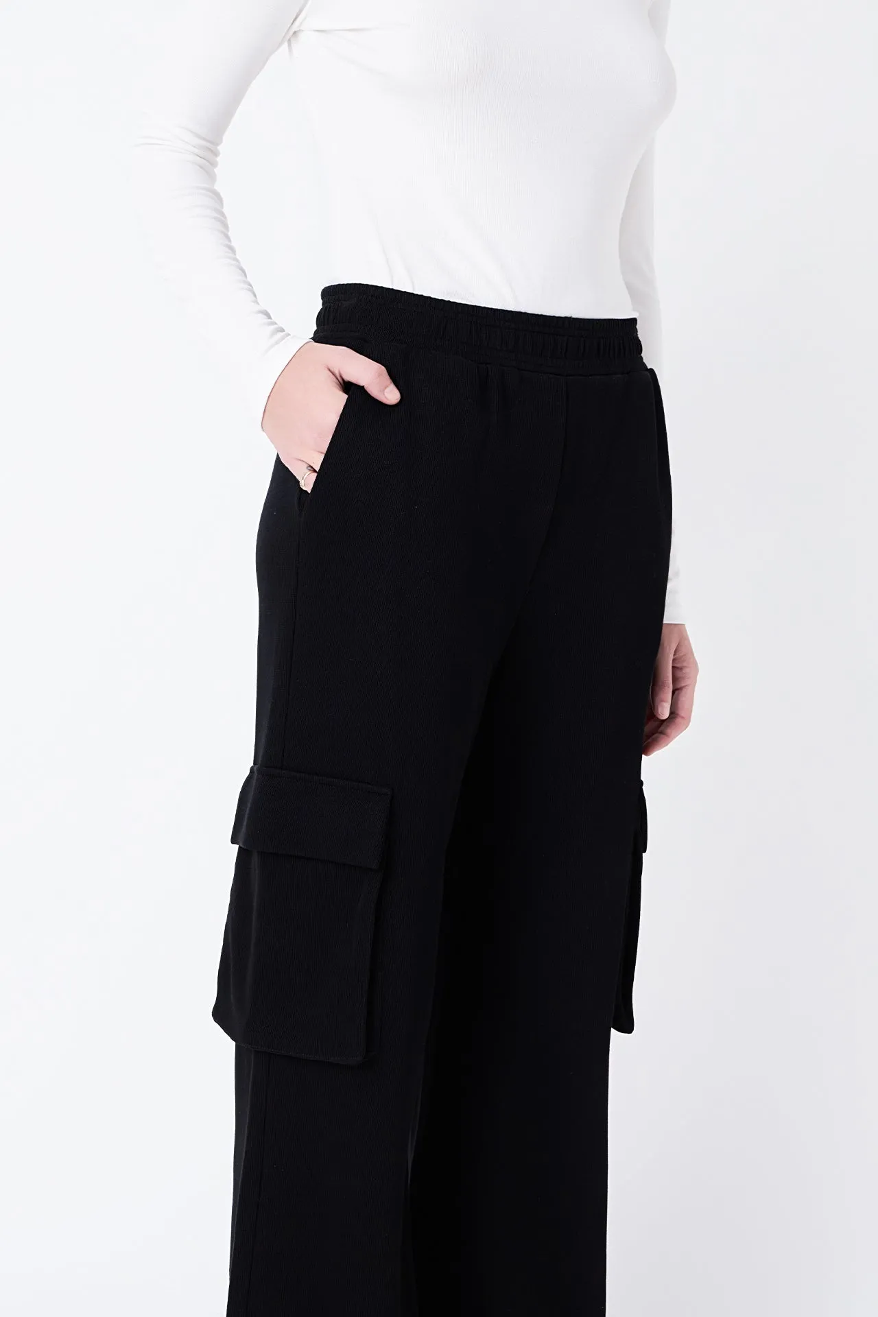 Wide Knit Pants with Pockets