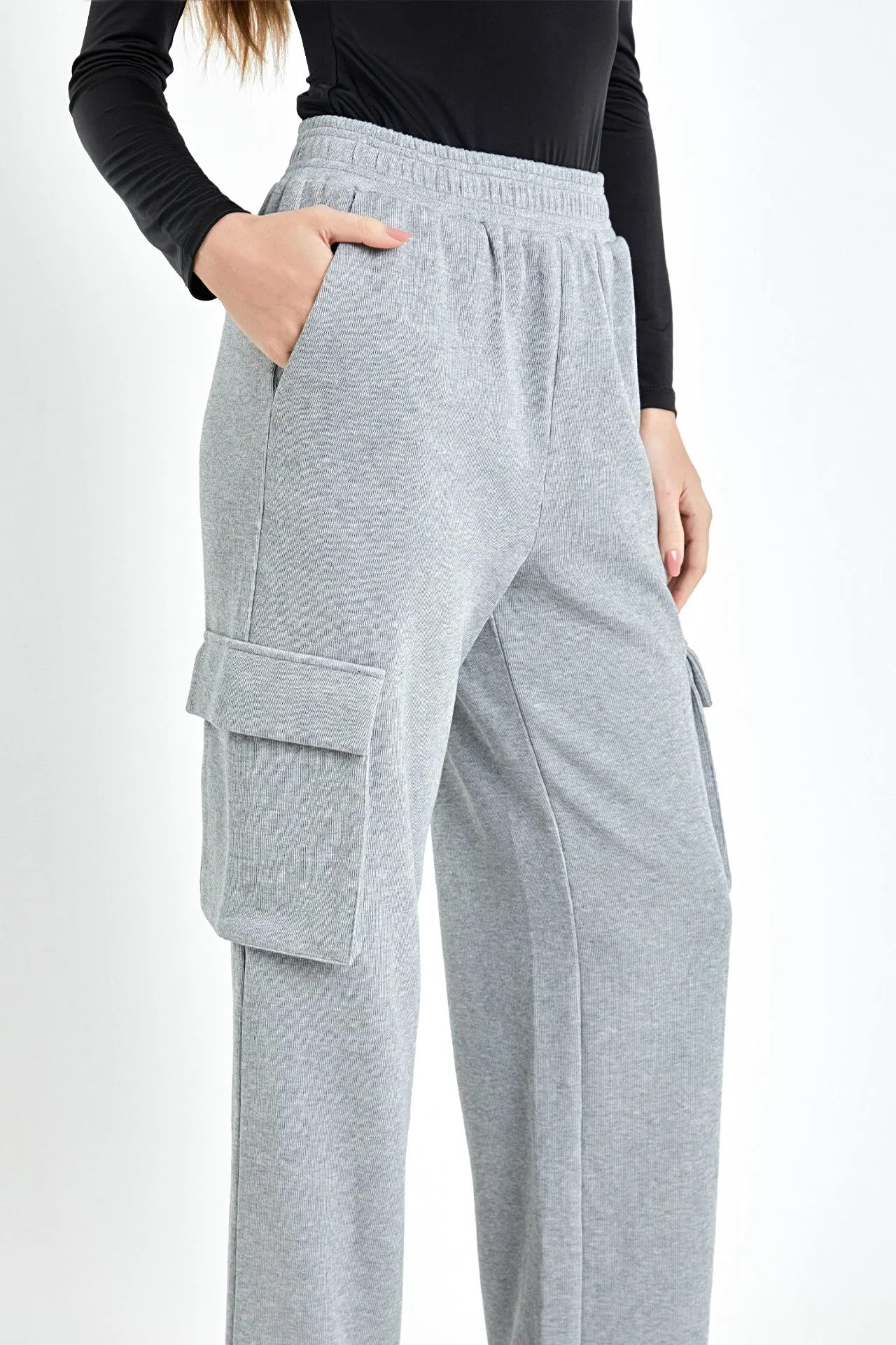 Wide Knit Pants with Pockets