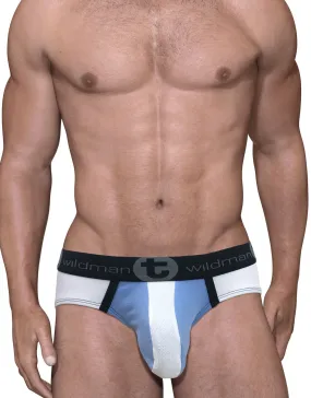 WildmanT Big Boy Pouch Brief with Blue/White Stripe