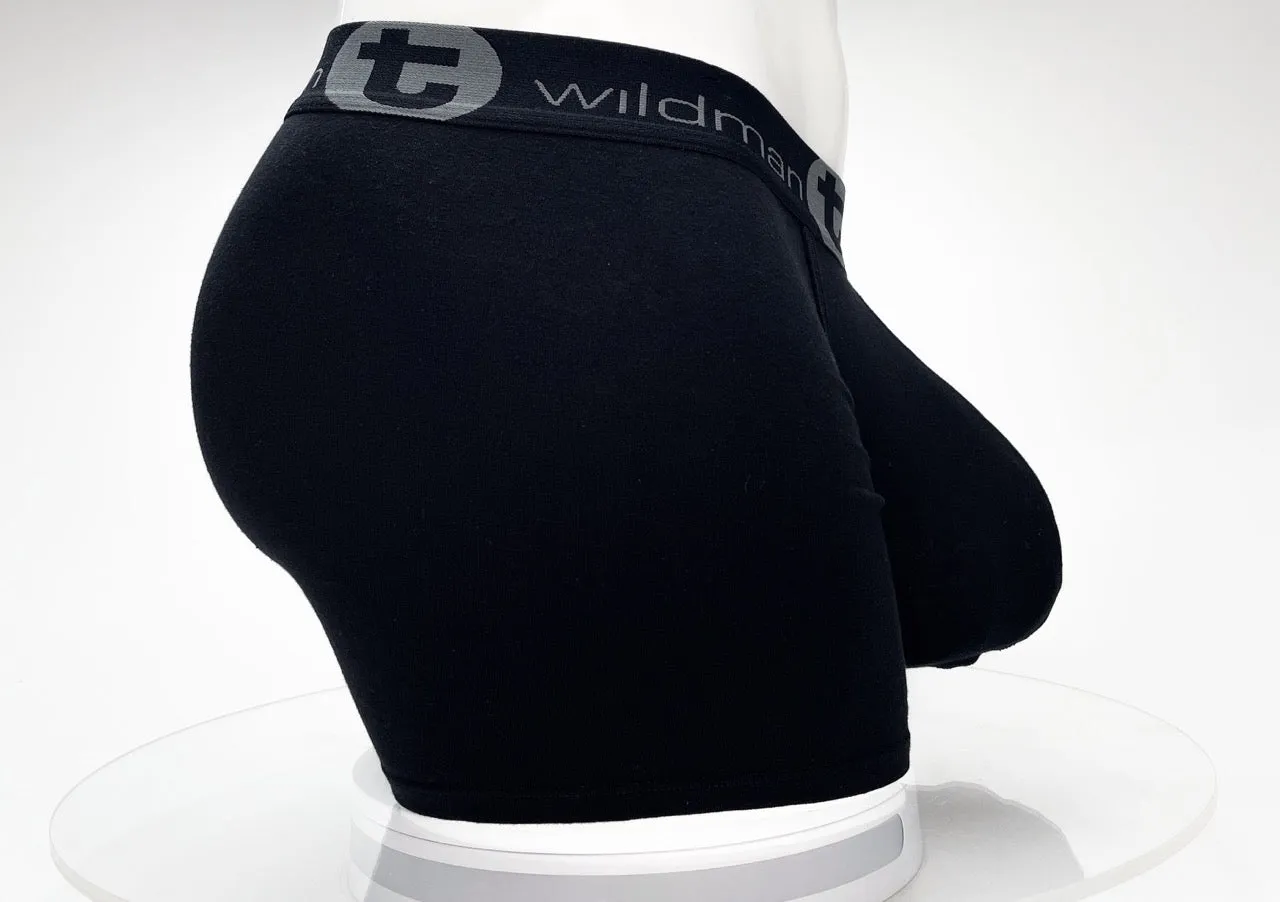 WildmanT Cotton Monster Cock 5" Inseam Boxer Brief Black