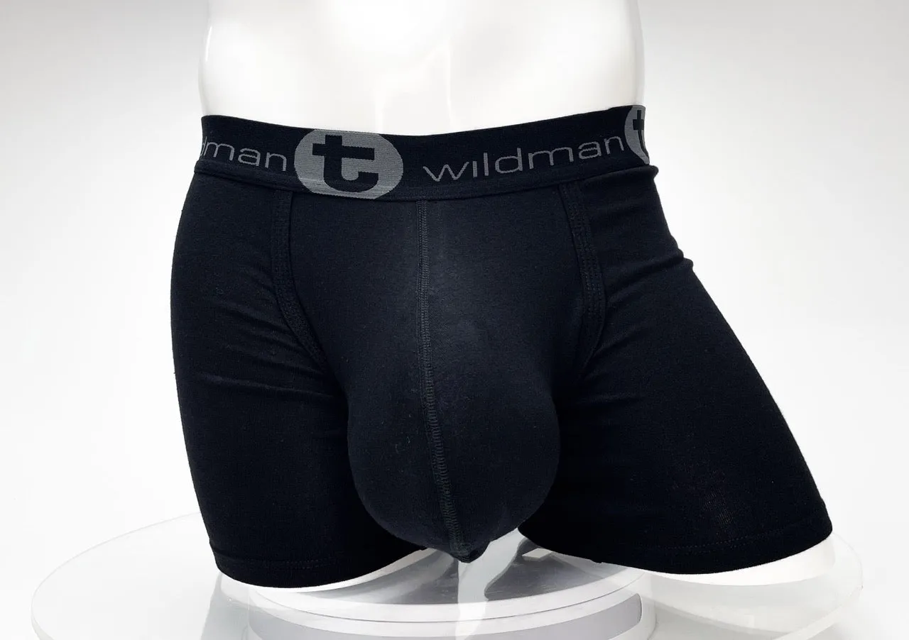 WildmanT Cotton Monster Cock 5" Inseam Boxer Brief Black