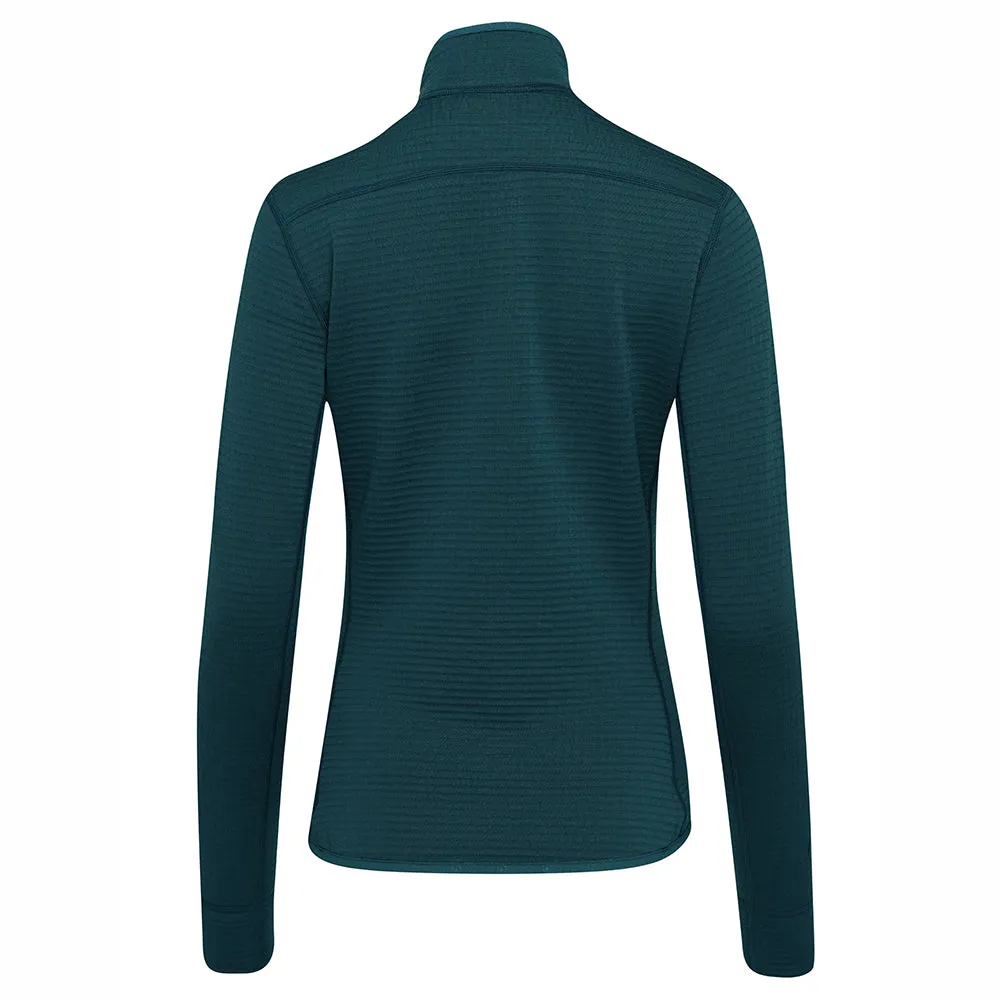 Womens 260 Merino Blend Grid Fleece (Petrol)