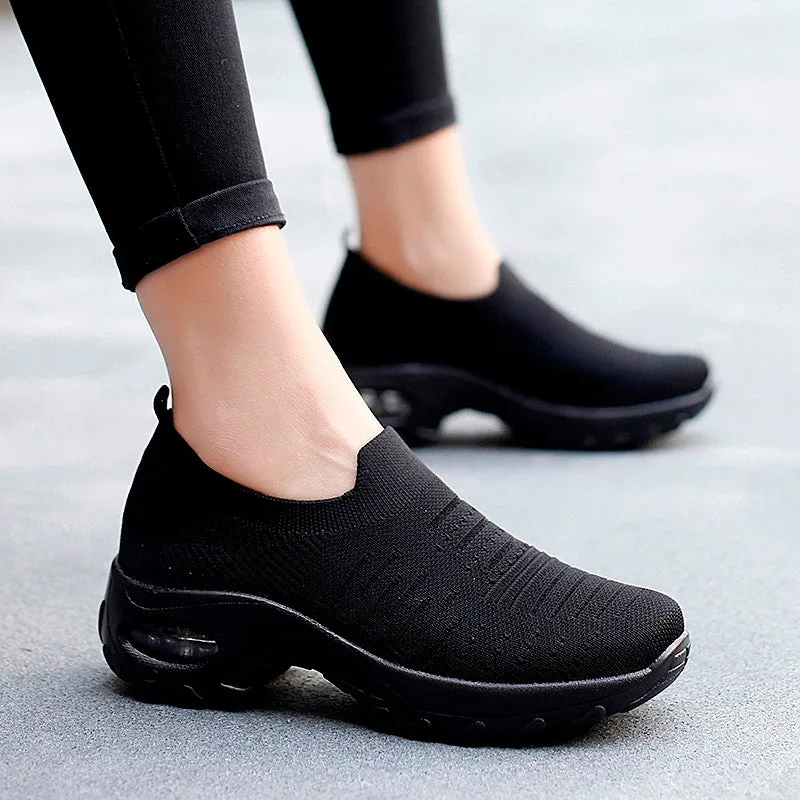 Women's air cushion elastic non-slip leisure sneakers