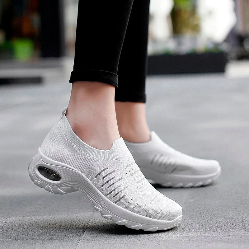 Women's air cushion elastic non-slip leisure sneakers