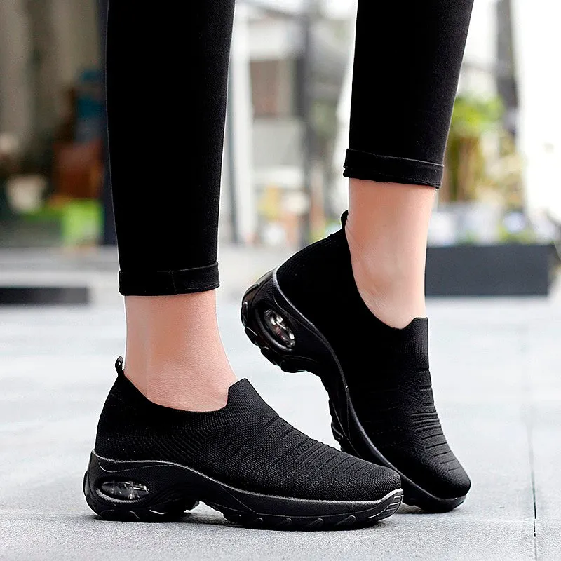 Women's air cushion elastic non-slip leisure sneakers