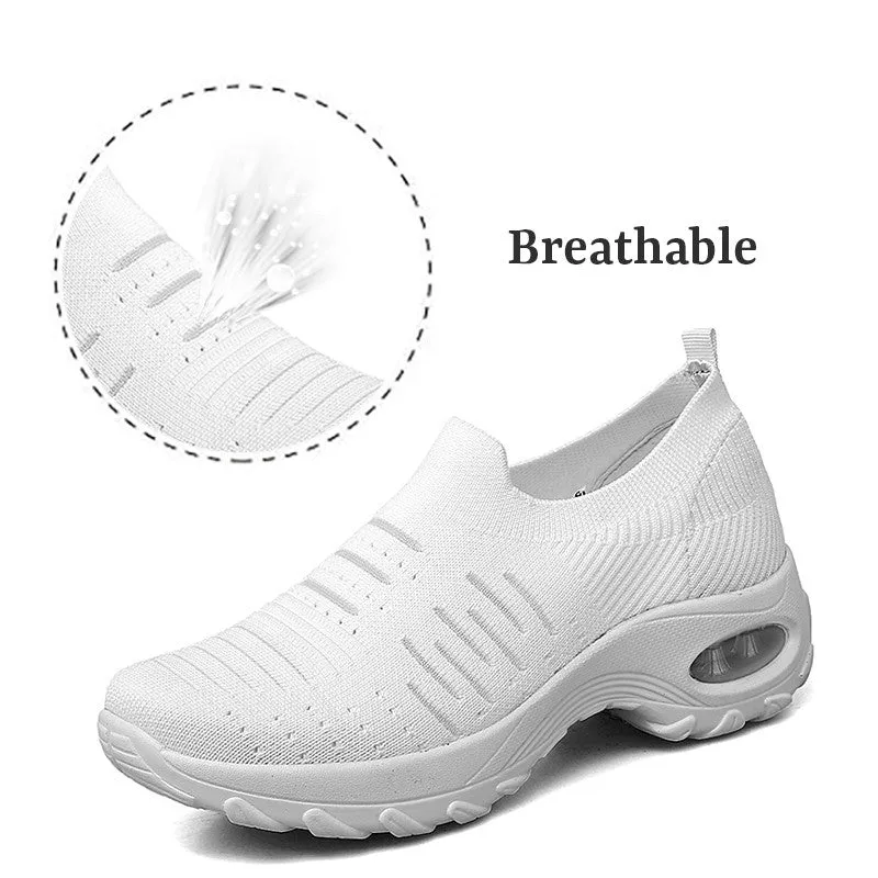 Women's air cushion elastic non-slip leisure sneakers