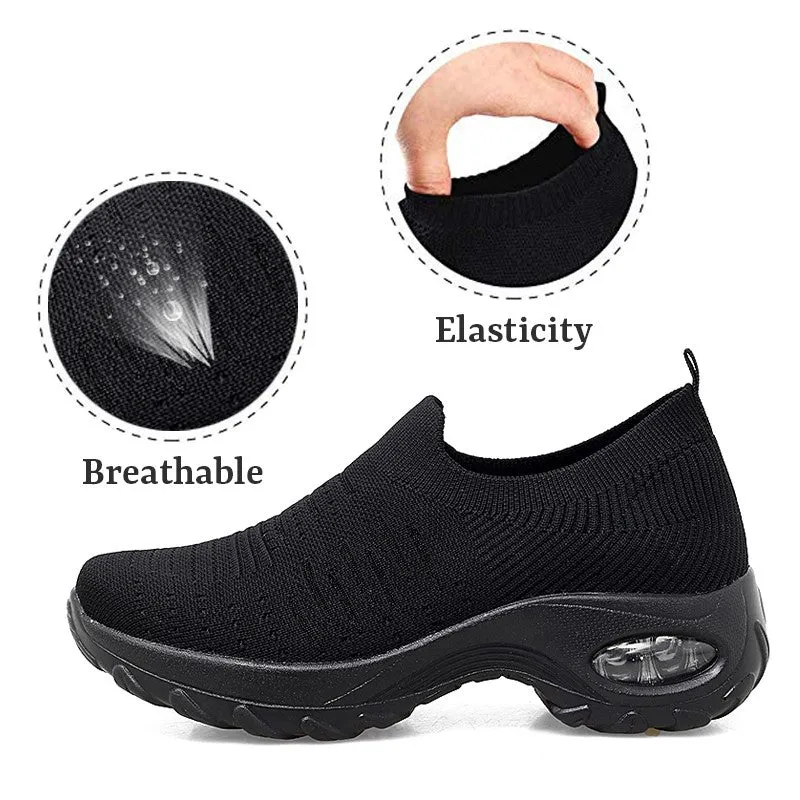 Women's air cushion elastic non-slip leisure sneakers