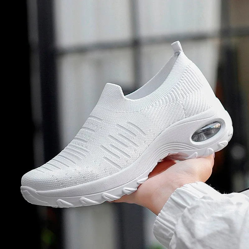 Women's air cushion elastic non-slip leisure sneakers