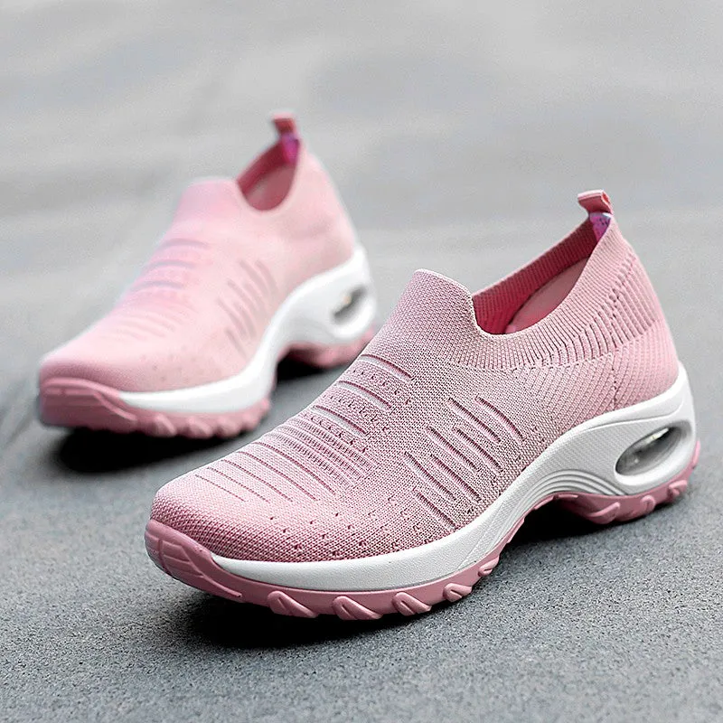 Women's air cushion elastic non-slip leisure sneakers