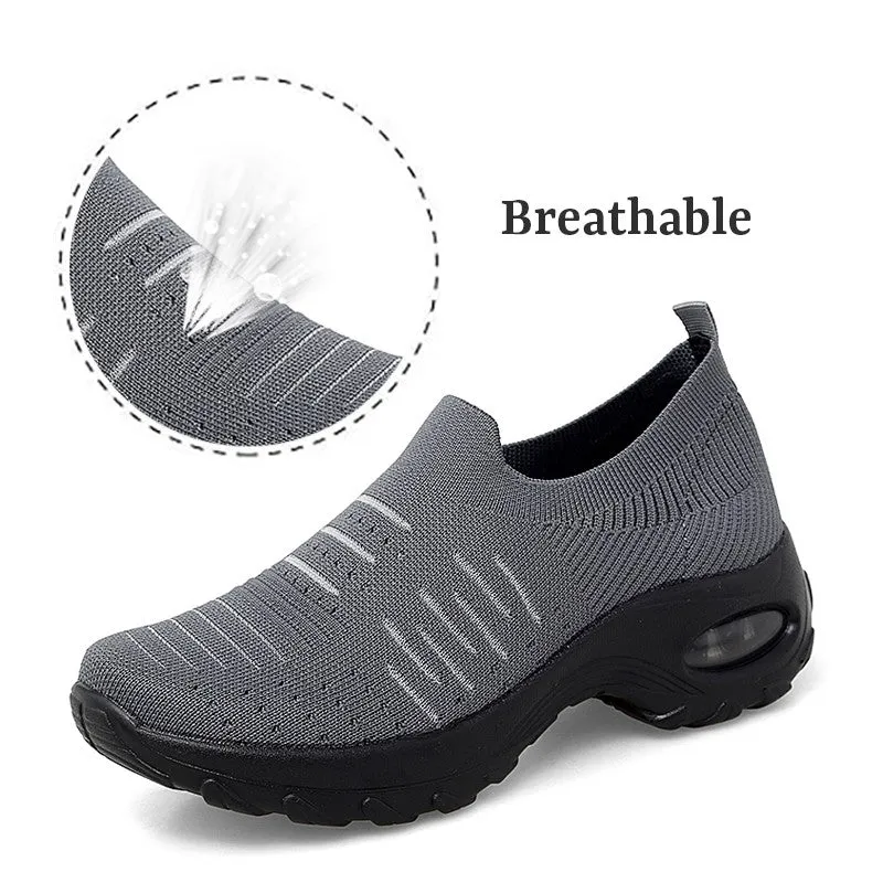 Women's air cushion elastic non-slip leisure sneakers