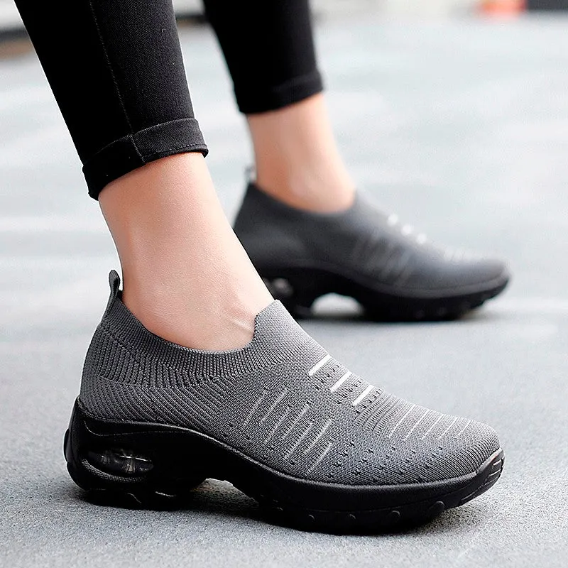 Women's air cushion elastic non-slip leisure sneakers