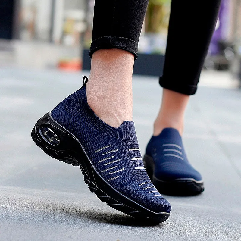 Women's air cushion elastic non-slip leisure sneakers