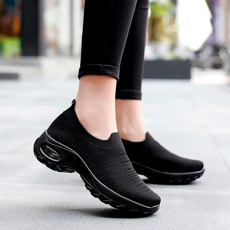 Women's air cushion elastic non-slip leisure sneakers