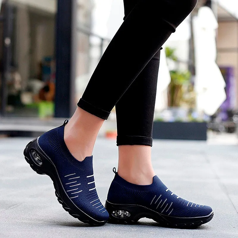 Women's air cushion elastic non-slip leisure sneakers