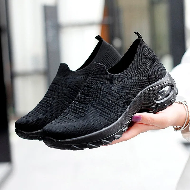 Women's air cushion elastic non-slip leisure sneakers