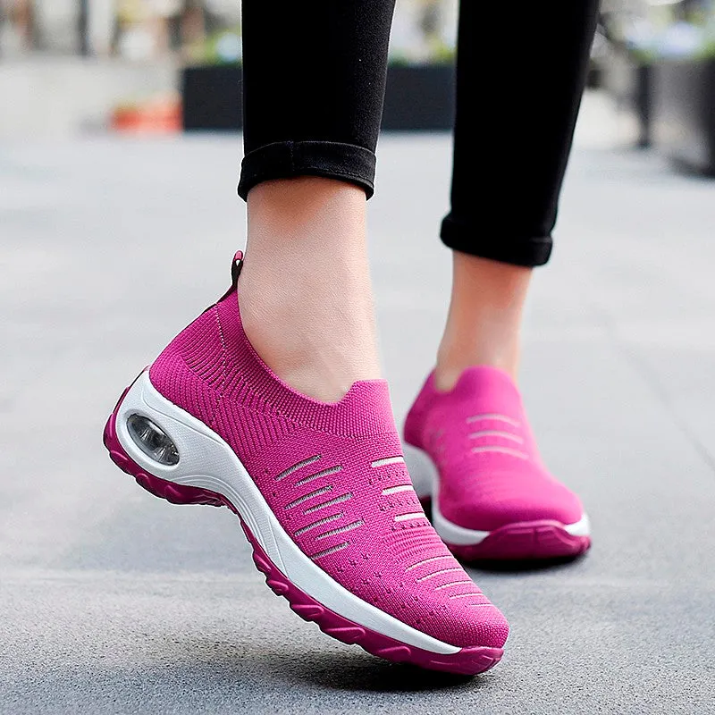 Women's air cushion elastic non-slip leisure sneakers