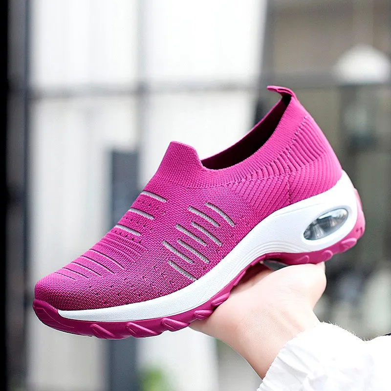 Women's air cushion elastic non-slip leisure sneakers