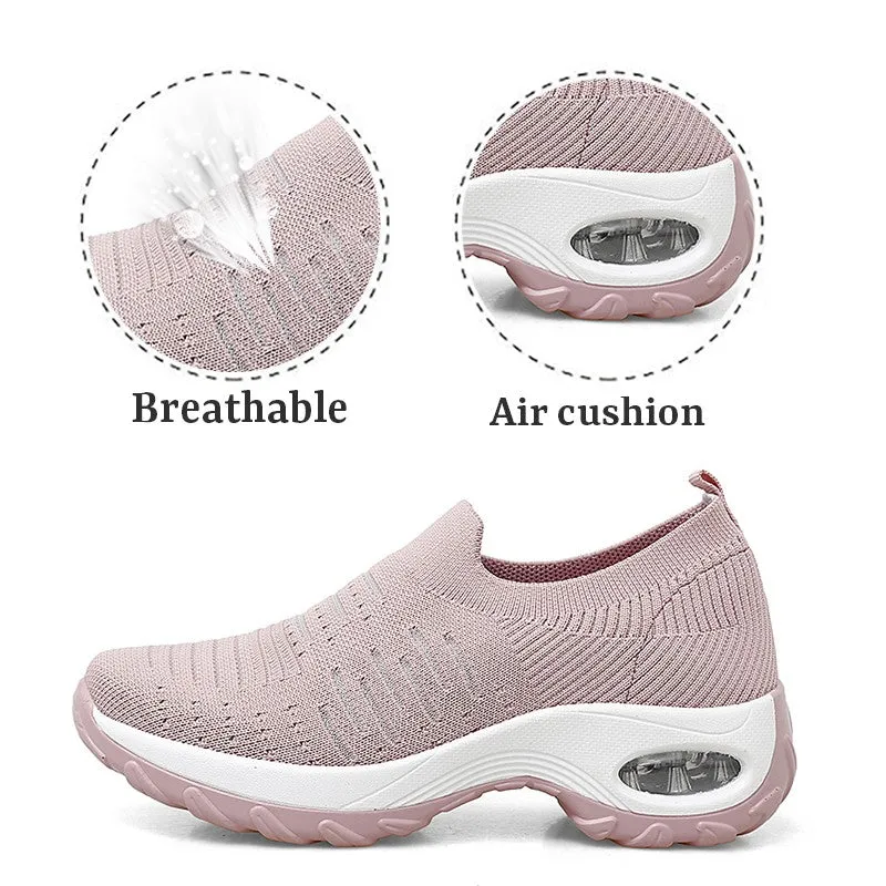 Women's air cushion elastic non-slip leisure sneakers