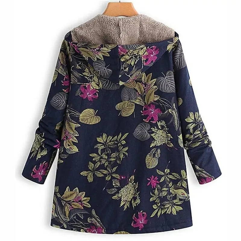 Women's Casual Printed Fashion Thin Hooded Coats - WT010