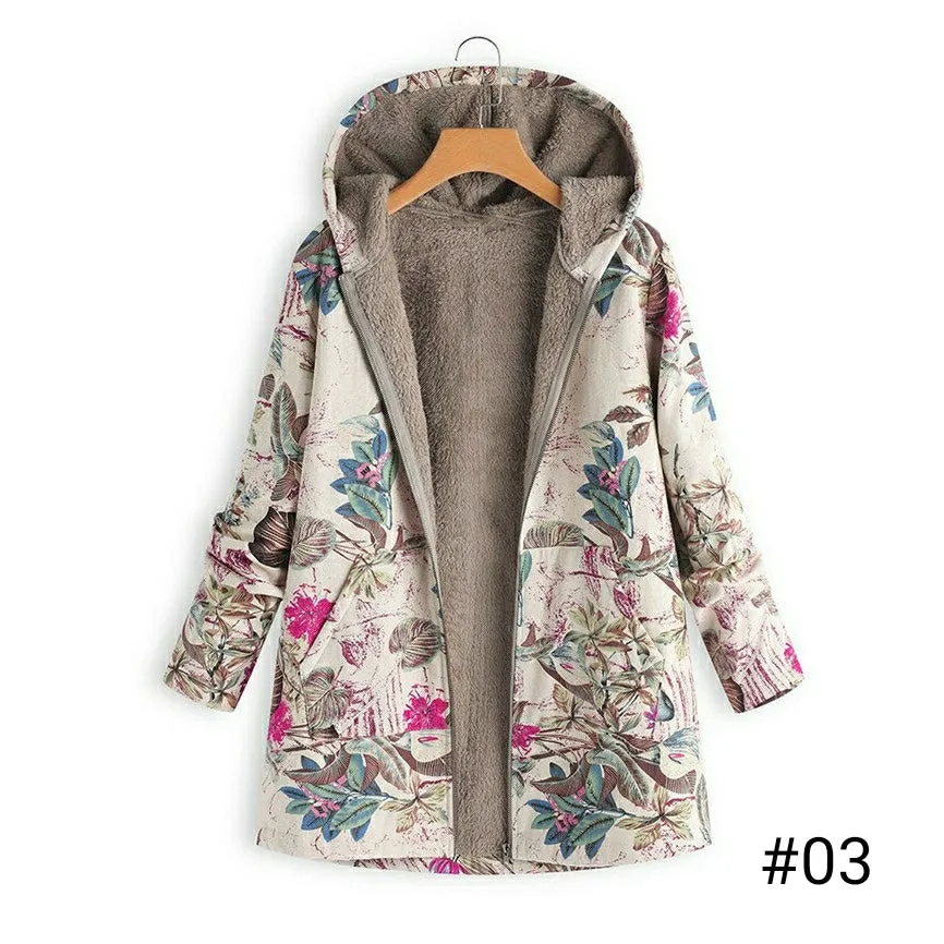 Women's Casual Printed Fashion Thin Hooded Coats - WT010