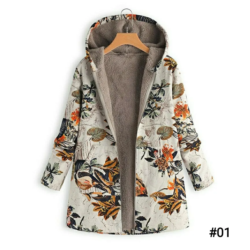 Women's Casual Printed Fashion Thin Hooded Coats - WT010