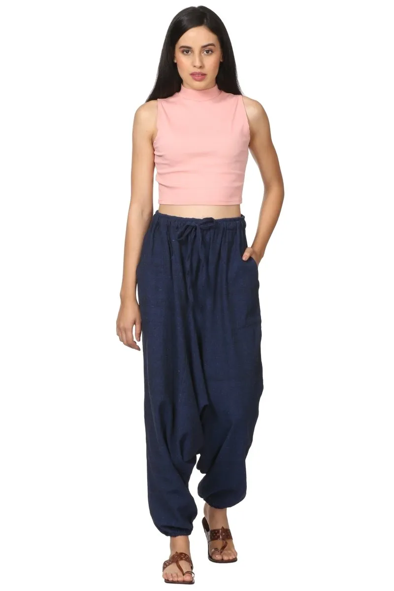 Women's Harem Pant | Dark Blue | Fits Waist Size 28" to 36"